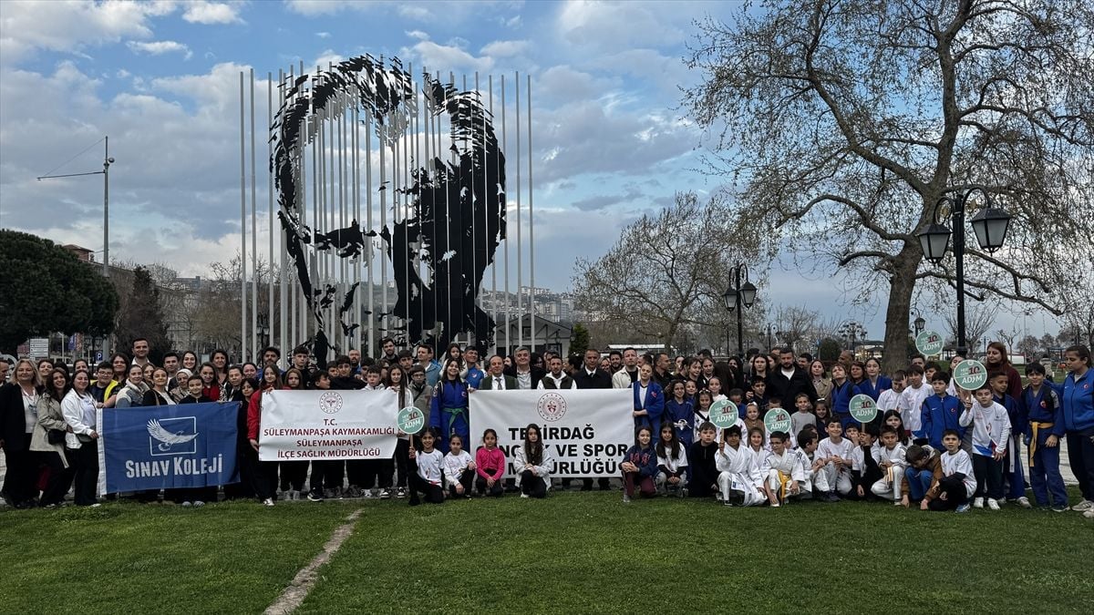 Tekirdağ'da "Dünya Sağlık Günü" kapsamında yürüyüş düzenlendi